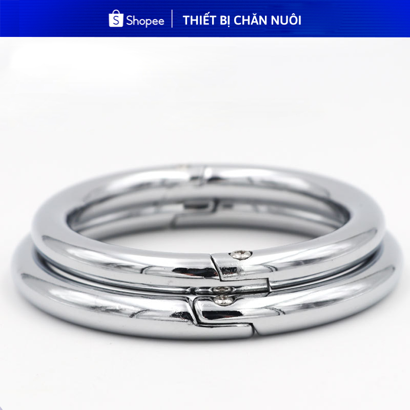 Vòng xỏ mũi bò inox 304 mặt trơn nhẵn 2 kích cỡ