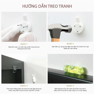 Combo 2 tranh canvas tròn hoa sen trắng decor spa