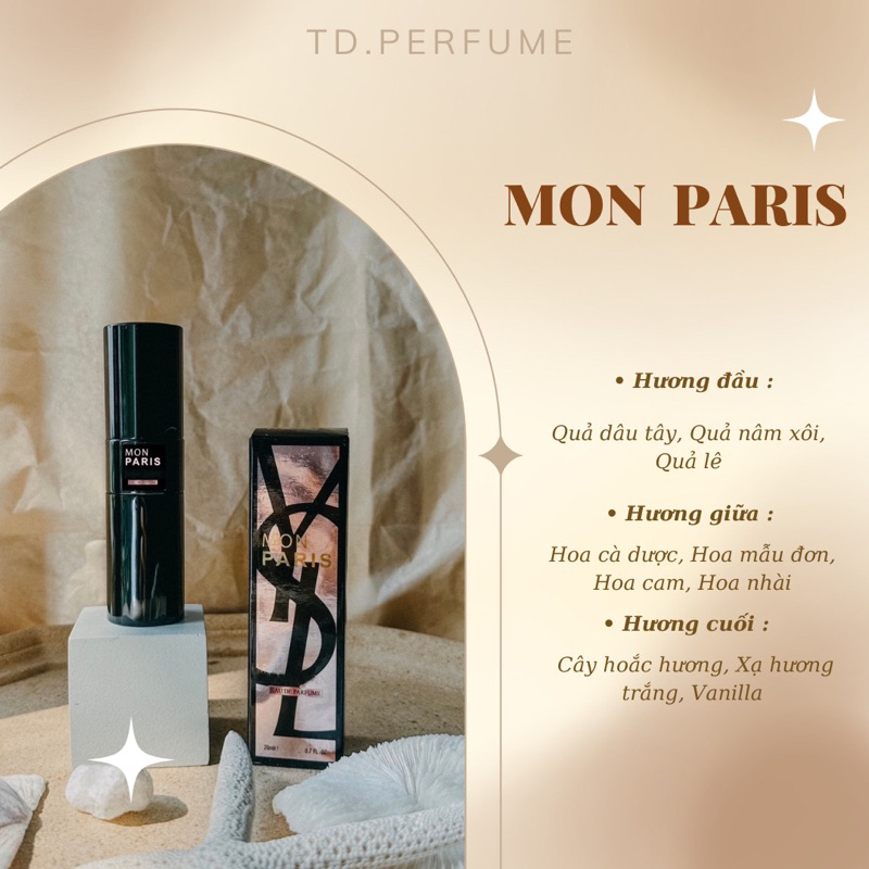 MON PARIS (Nữ) - Nước hoa mini 20ml