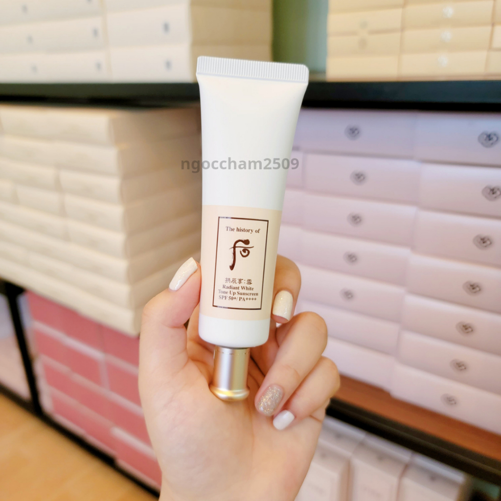 Set kem chống nắng nâng tone whoo trắng - Whoo Radiant White Tone Up Sunscreen spf50/pa++++ Date 2025