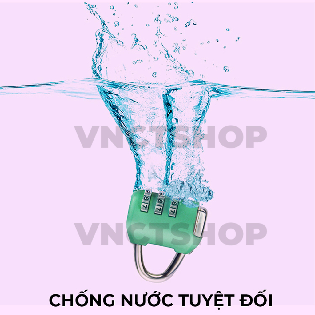 Ổ khóa mini vnctshop , khóa vali mật khẩu mã số cho balo hình túi xách nhỏ cute đi du lịch