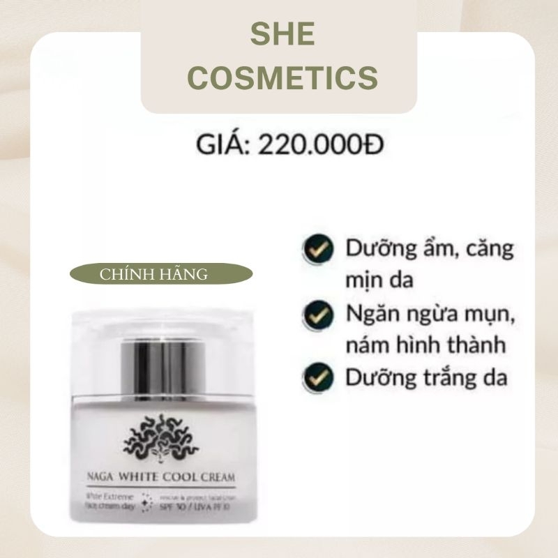 Kem Siêu Trắng White Cool Naga 30g