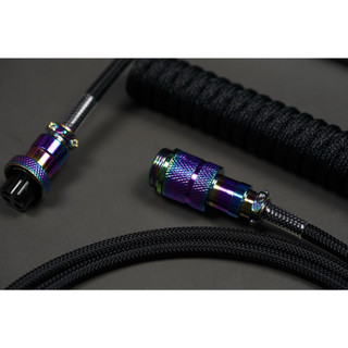 Dây cáp custom cho bàn phím cơ 49fzone custom cable usb - black chroma