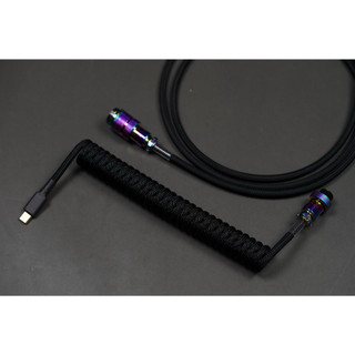 Dây cáp custom cho bàn phím cơ 49Fzone Custom Cable USB - BLACK CHROMA