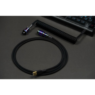 Dây cáp custom cho bàn phím cơ 49Fzone Custom Cable USB - BLACK CHROMA