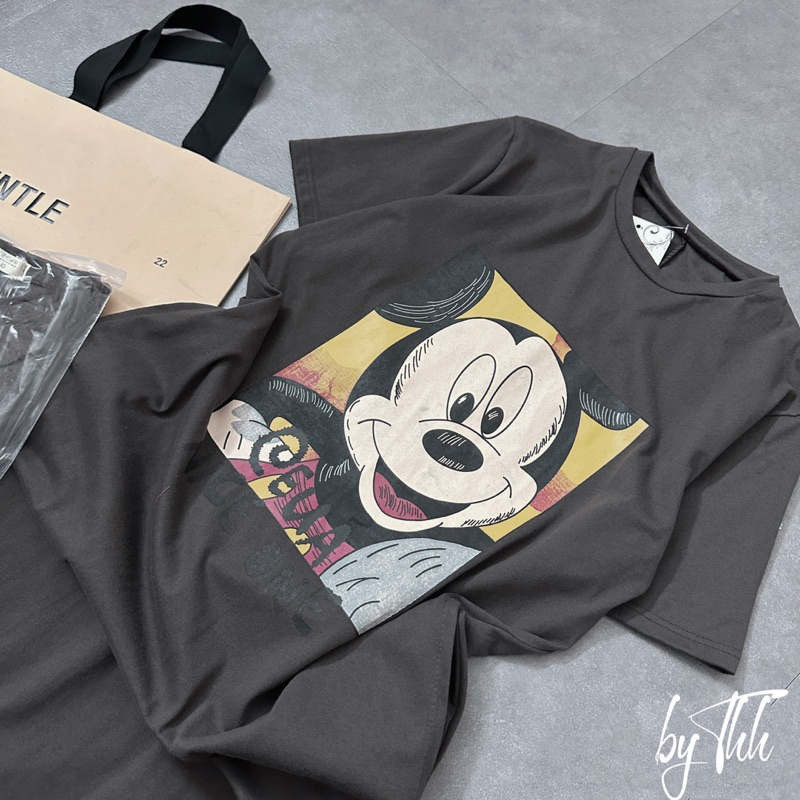 Váy suông micky màu ghi xám đậm