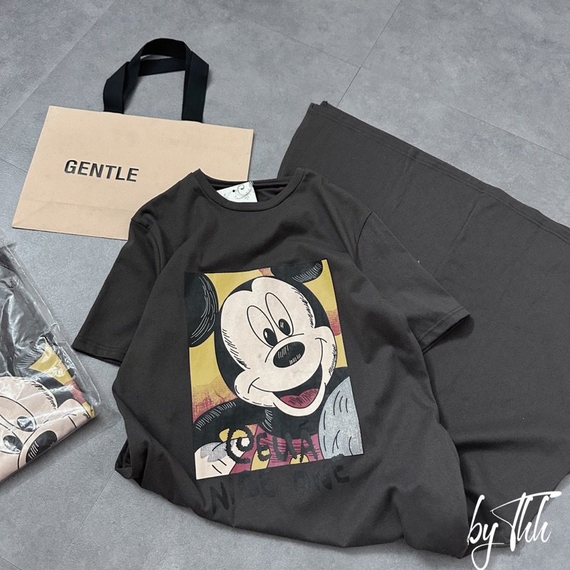 Váy suông micky màu ghi xám đậm