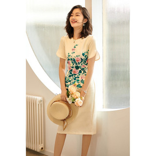 ĐẦM HOẠ TIẾT HOA HỒNG 2 LỚP
