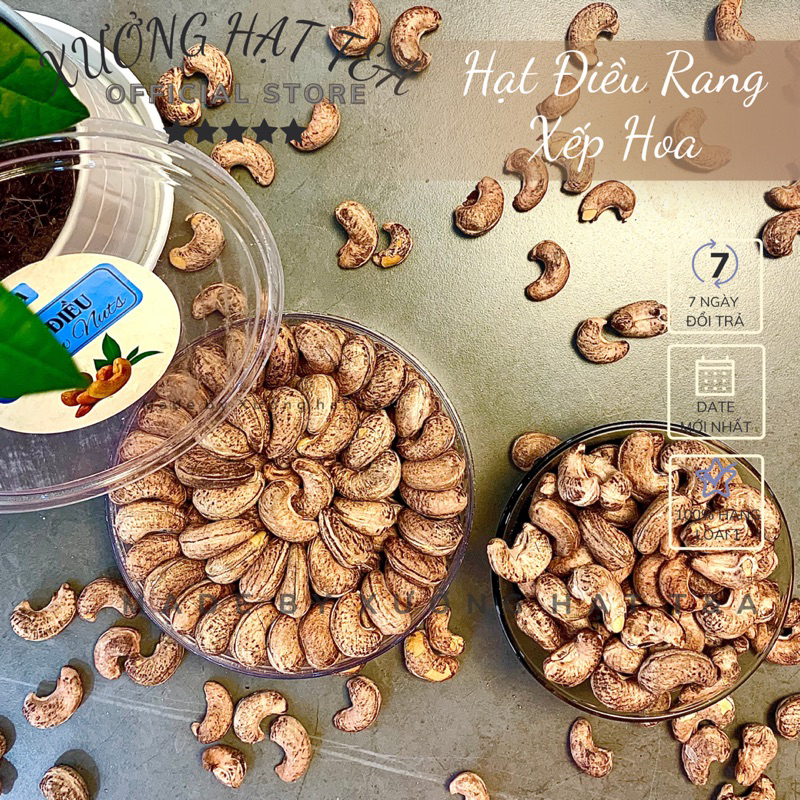 ( Quà tặng ) HẠT ĐIỀU LỤA XẾP HOA 500G hàng loại 1 quà tặng cao cấp hạt điều giòn có vị mặn nhẹ - CHỞ HẠT T&A