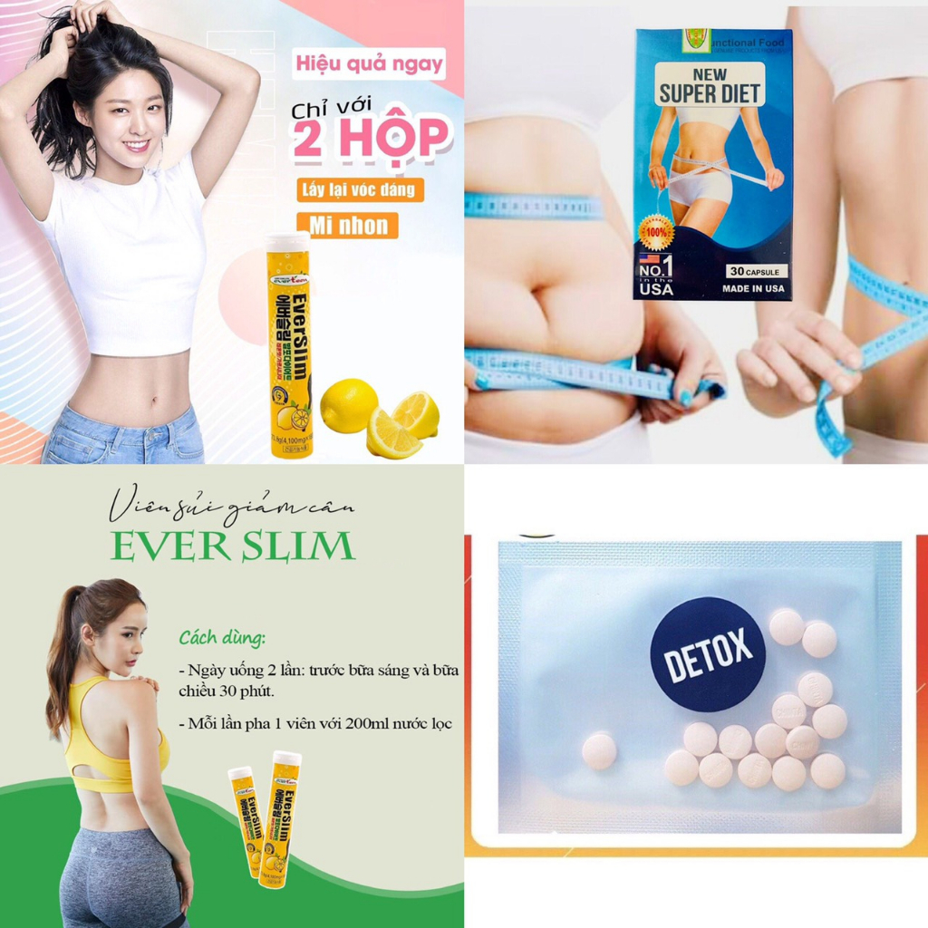 VIÊN UỐNG GIẢM CÂN SUPER DIET VÀ SỦI GIẢM CÂN CHO CƠ ĐỊA KHÓ GIẢM, NHỜN THUỐC CỦA MỸ