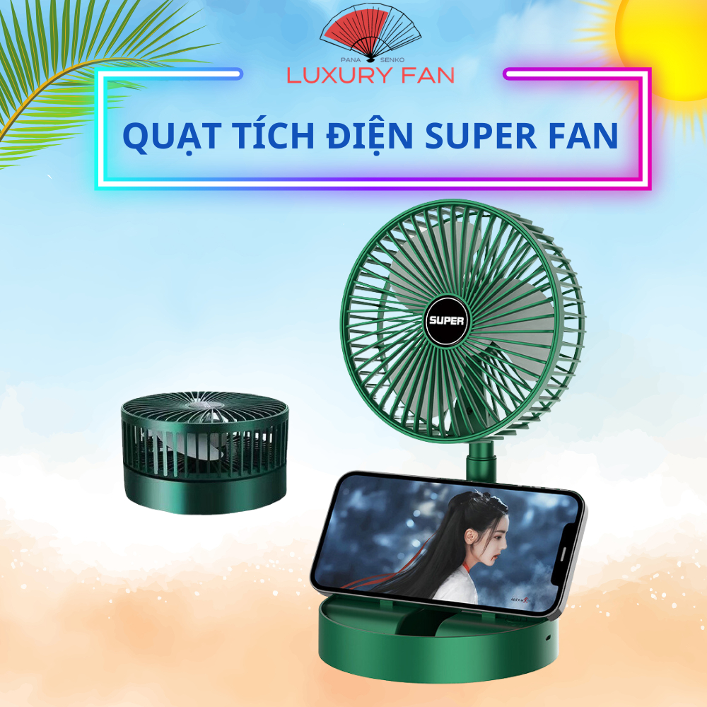 Quạt sạc tích điện mini gấp gọn 3 chế độ gió ,quạt mini tích điện để bàn có cổng sạc pin USB lưu điện 4 đến 6 h bh 1 năm