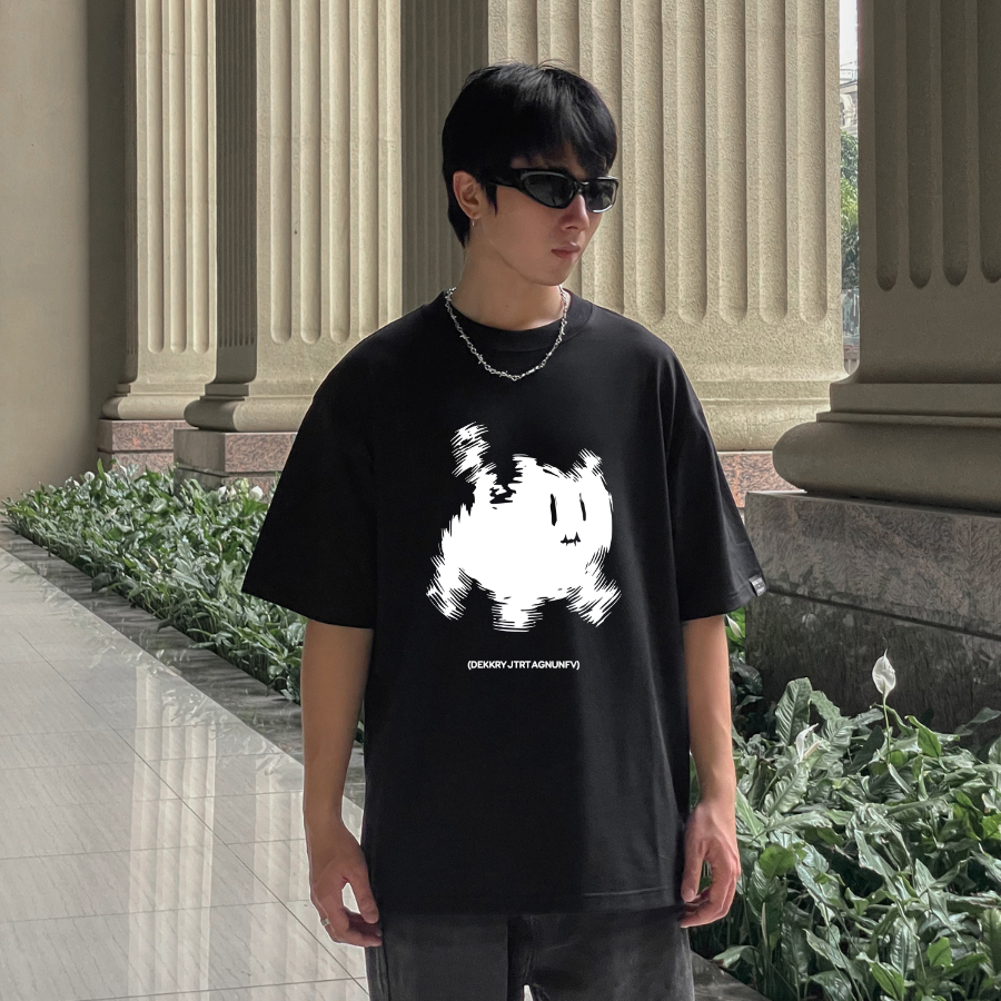 Áo thun unisex MONSTER X STREET Mèo Dekky phông tay lỡ nam nữ form rộng Local Brand