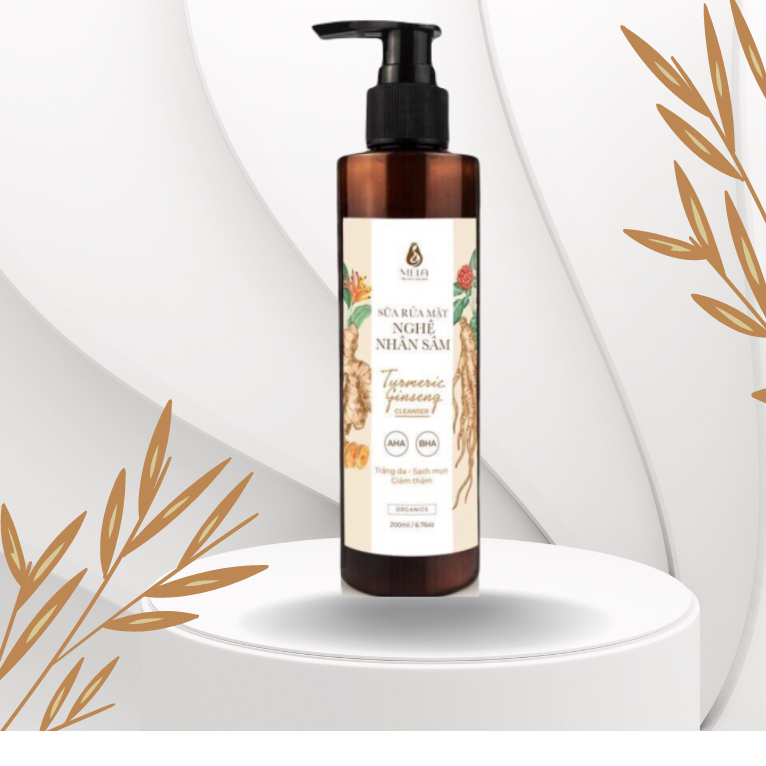 Sữa Rửa Mặt Nghệ Nhân Sâm MELA Cho Da Dầu Mụn Sáng Da Tẩy Tế Bào Chết 200ml