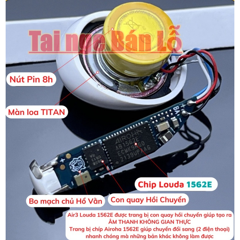 Tai nghe Bluetooh Thế hệ thứ 3  Bản   Pin 8 giờ