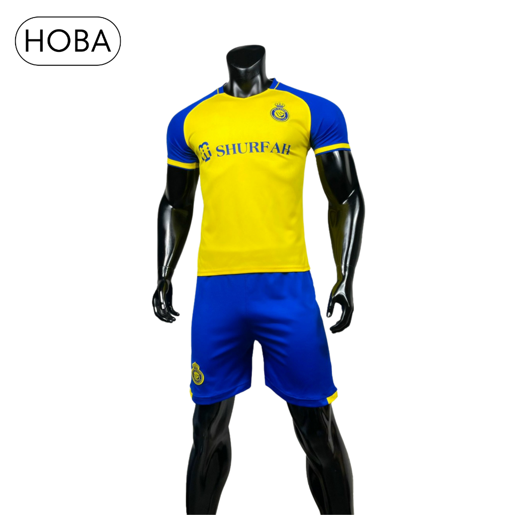 Quần áo bóng đá trẻ em, đồ đá banh trẻ em Ronaldo CLB Al Nassr vàng