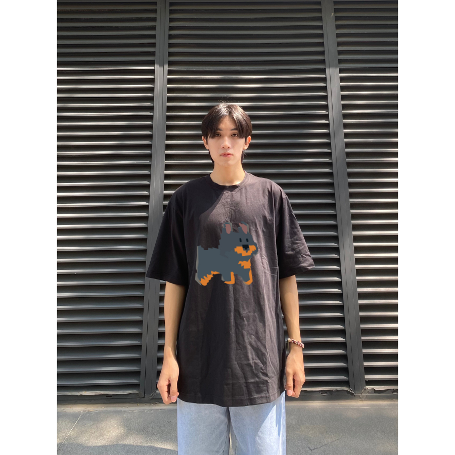 Áo thun unisex MONSTER X STREET Basic Dog phông tay lỡ nam nữ form rộng Local Brand