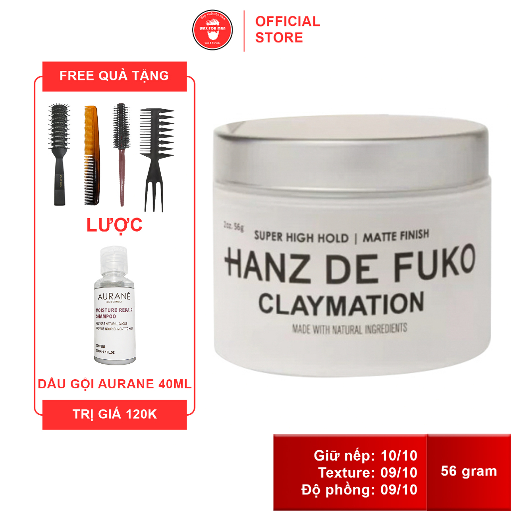 Sáp vuốt tóc Hanz De Fuko Claymation