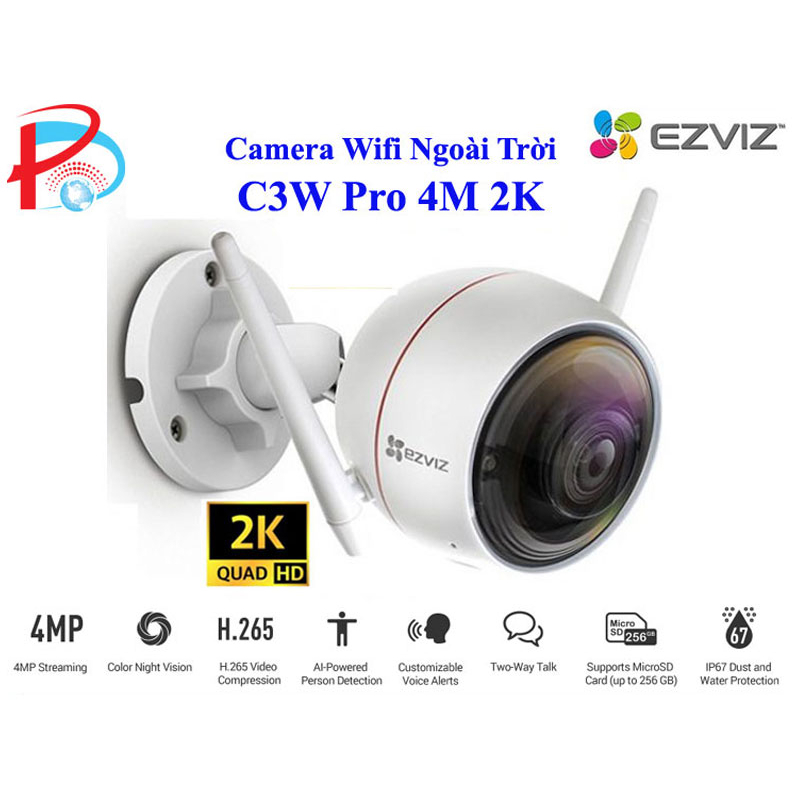 Camera IP Wifi Ngoài Trời Ezviz C3X , Ezviz C3N, Ezviz C3W Pro 4MP, Ezviz C3W thương hiệu USA - Hàng chính hãng
