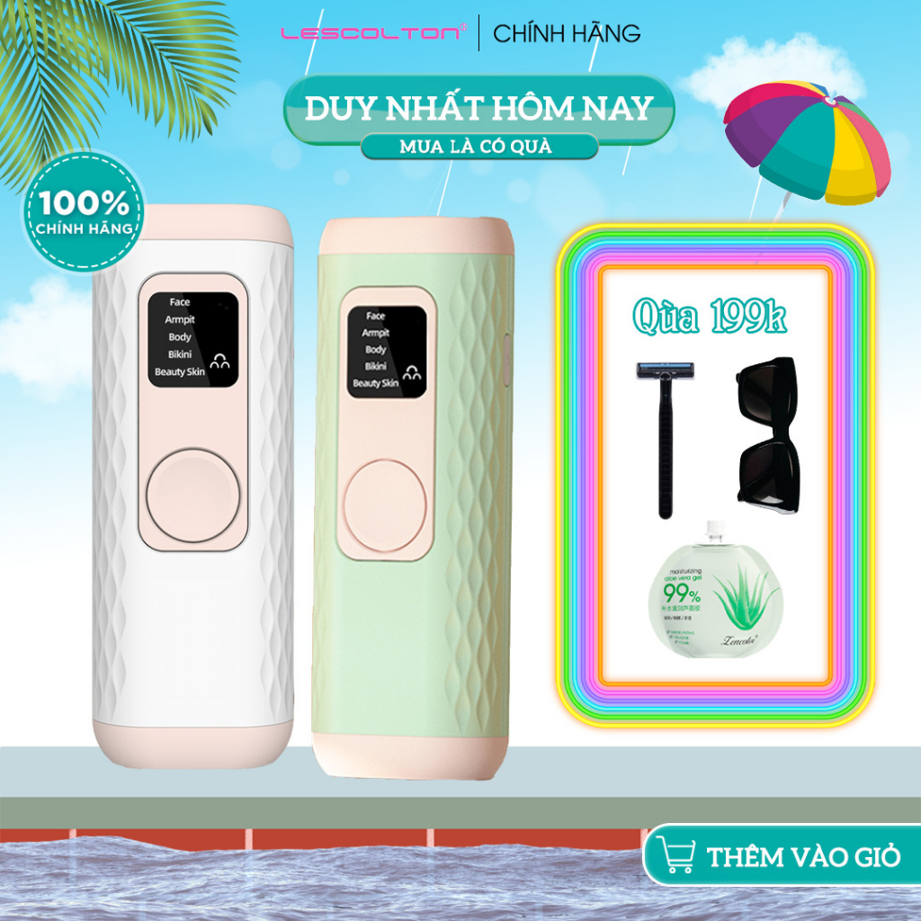 Máy triệt lông mini vĩnh viễn cầm tay Lescolton tẩy lông nách, lông tay, chân, lông Bikini tại nhà