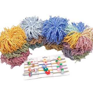 HANDMADE dây chun buộc tóc có đế silicon họa tiết DIY