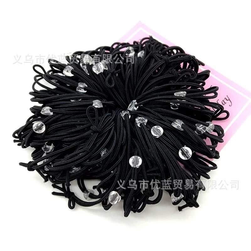 10 Dây buộc tóc có đế silicon 2 lớp làm cột tóc Handmade
