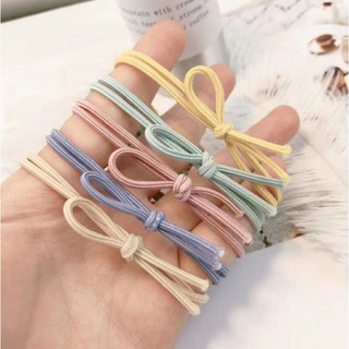 10 Dây buộc tóc có đế silicon 2 lớp làm cột tóc Handmade