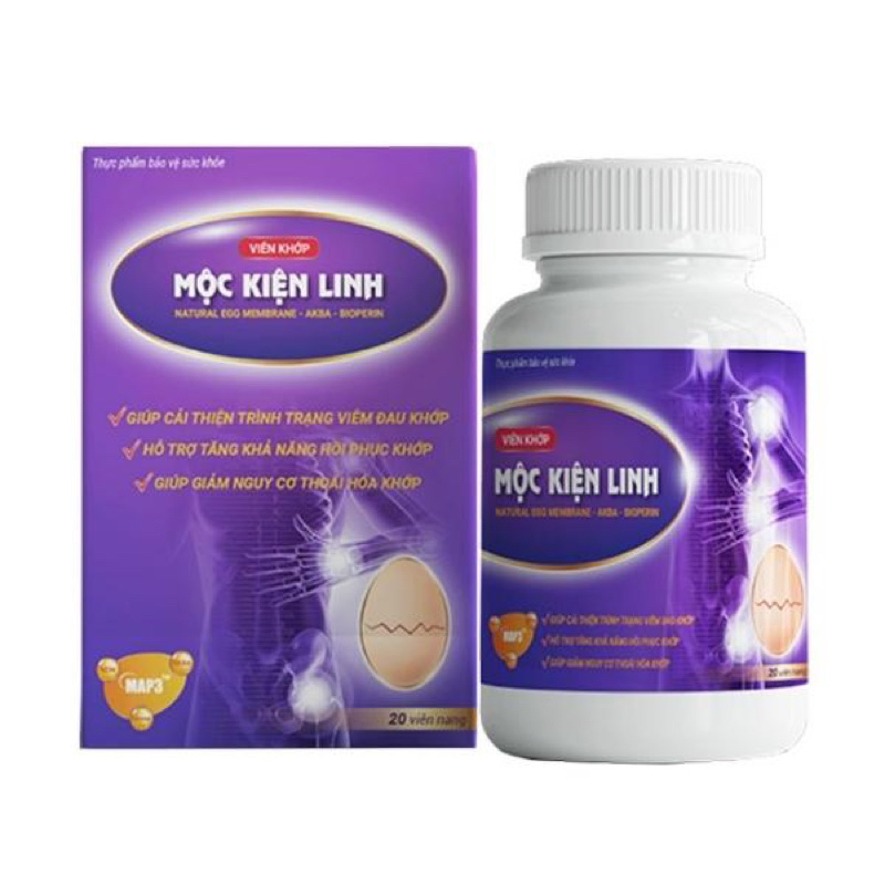 Viên khớp Mộc kiện linh -  Hỗ trợ giảm đau mỏi khớp, sưng khớp, bổ sung dưỡng chất cho khớp (20 viên và 80 viên)