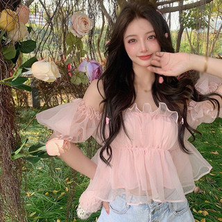 Áo nữ kiểu trễ vai dáng babydoll