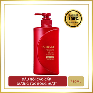 Dầu Gội Tsubaki Premium Moist 490ml Dưỡng tóc Suôn mượt - Dầu gội Tsubaki Đỏ Siêu Thơm, Óng ả- Chính Hãng, Date Mới