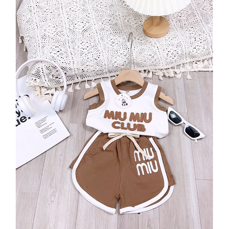 Bộ ba lỗ chất cotton thông hơi cho bé trai và bé gái