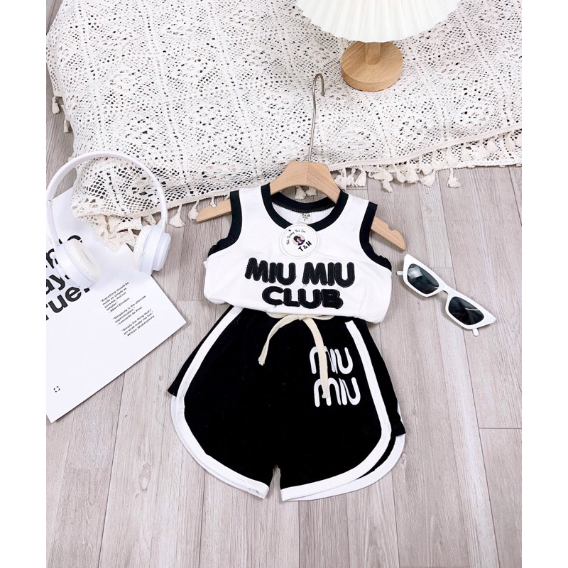 Bộ ba lỗ chất cotton thông hơi cho bé trai và bé gái