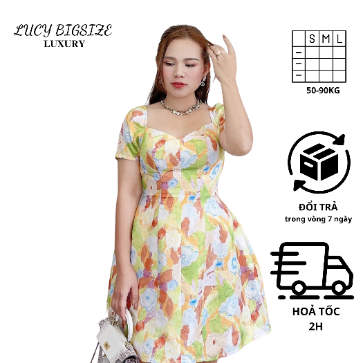Đầm bigsize, Đầm thiết kế bigsize phù hợp đi biển 50-90kg