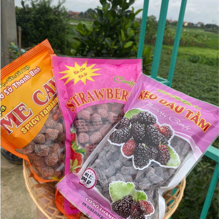 Gói 200g Kẹo Dâu Tằm,Dâu Tây,Me Cay