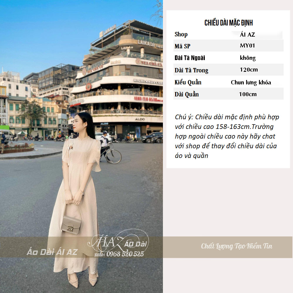 BigSize Áo Dài Cách Tân Nữ Tay Cánh Tiên Thủ Công MY01