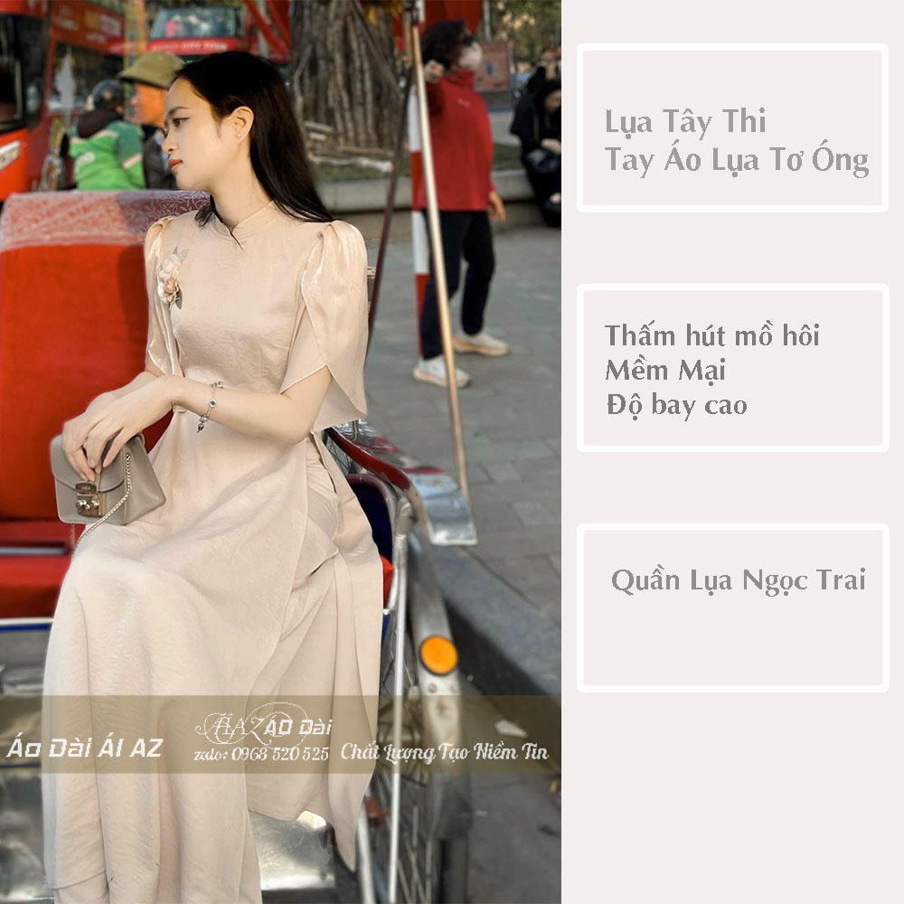 BigSize Áo Dài Cách Tân Nữ Tay Cánh Tiên Thủ Công MY01