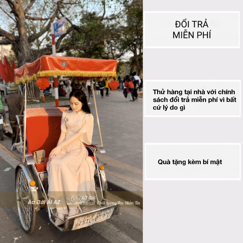 BigSize Áo Dài Cách Tân Nữ Tay Cánh Tiên Thủ Công MY01