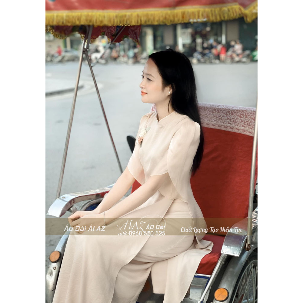 BigSize Áo Dài Cách Tân Nữ Tay Cánh Tiên Thủ Công MY01