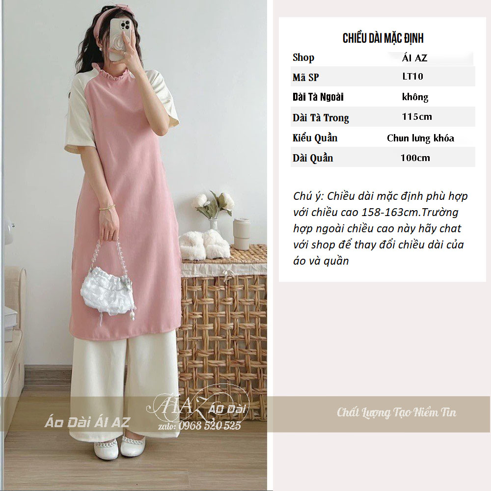 BigSize Áo Dài Cách Tân Nữ Tay Cánh Tiên Thủ Công LT10