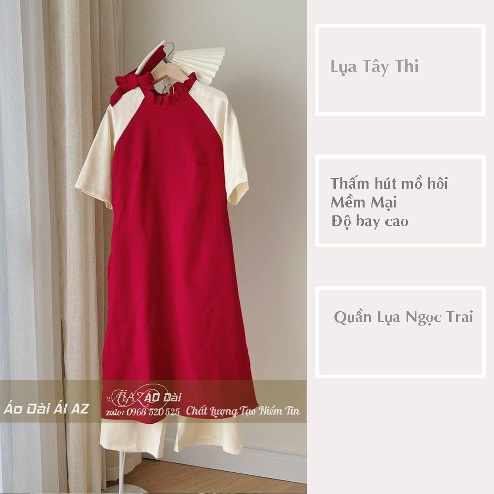 BigSize Áo Dài Cách Tân Nữ Tay Cánh Tiên Thủ Công LT10