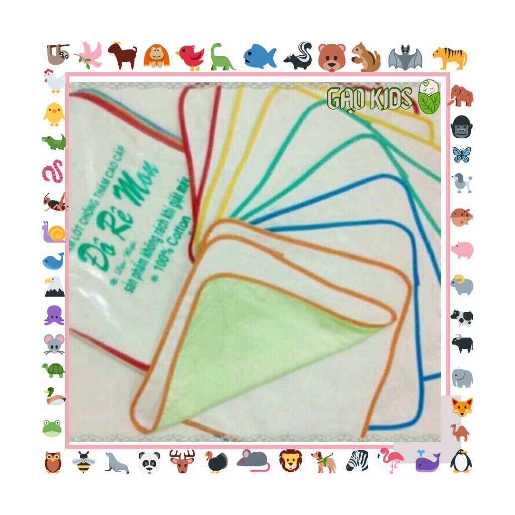 combo 10 Tấm lót chống thấm bền đẹp cho bé có thể giặt máy được