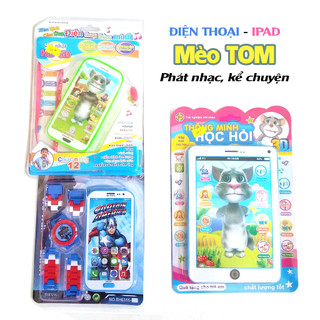 Đồ Chơi Điện Thoại Ipad Mèo Phát Nhạc Kể Chuyện Cho Bé [Tặng kèm pin]