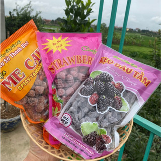 Gói 200g kẹo dâu tằm,dâu tây,me cay