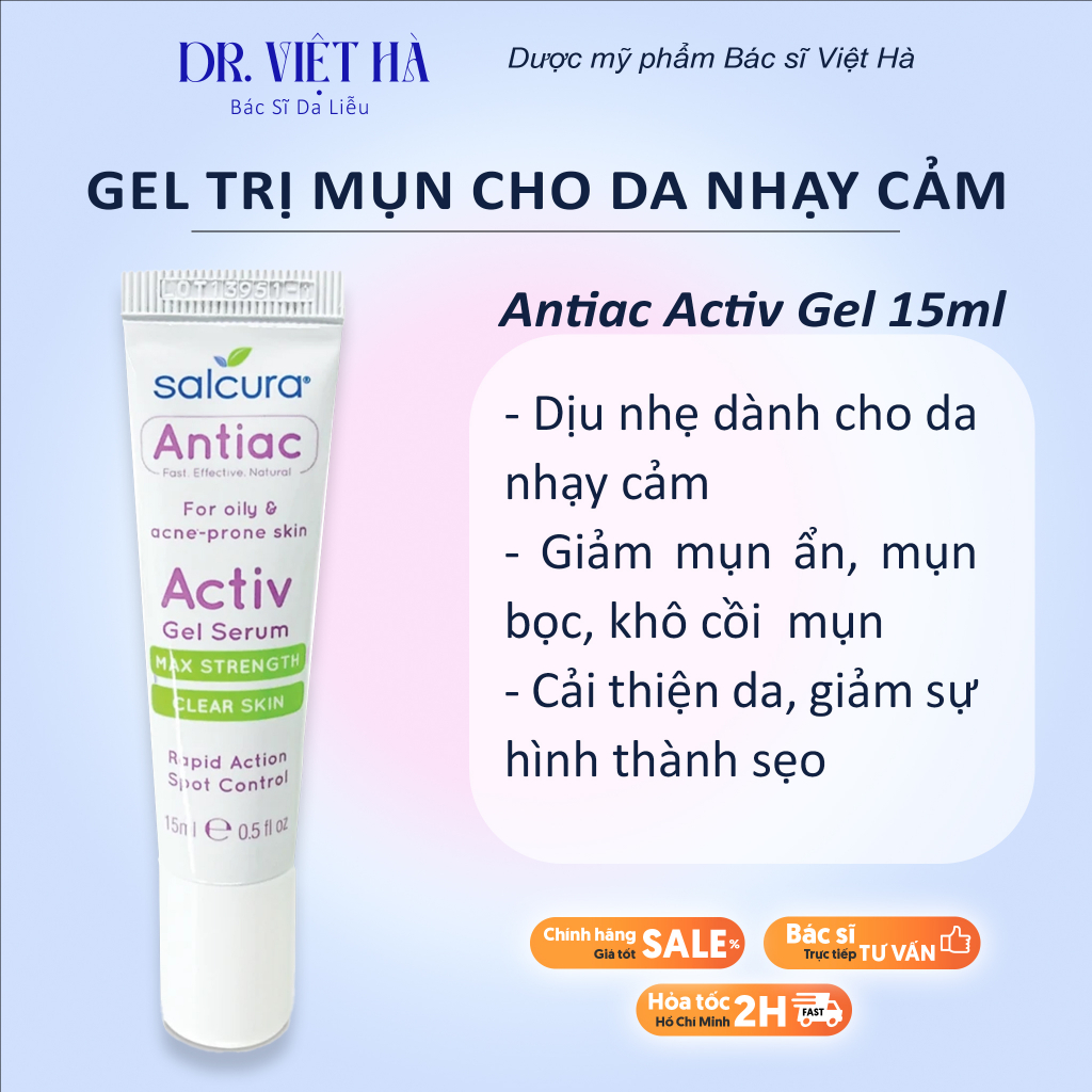 ANTIAC ACTIV GEL SERUM 15ML GEL ĐÁNH BAY MỤN