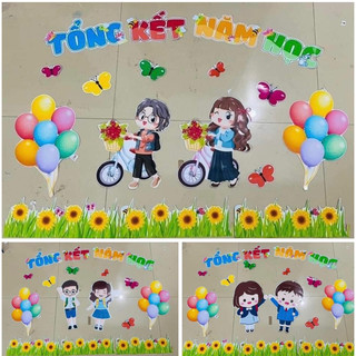 Set trang trí bảng tổng kết