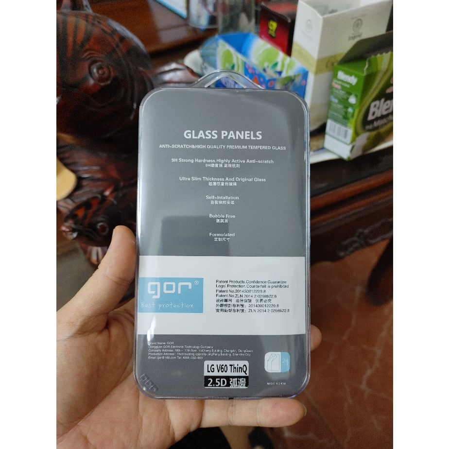 Bộ 2 kính cường lực GOR chính hãng cho LG V60 ThinQ trong suốt, cảm ứng siêu mượt, chống vân tay + Tặng chống hở keo mép