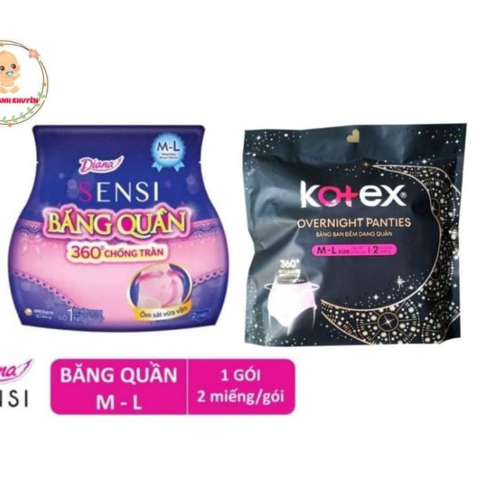 Băng vệ sinh Diana - Kotex Ban Đêm Dạng Quần