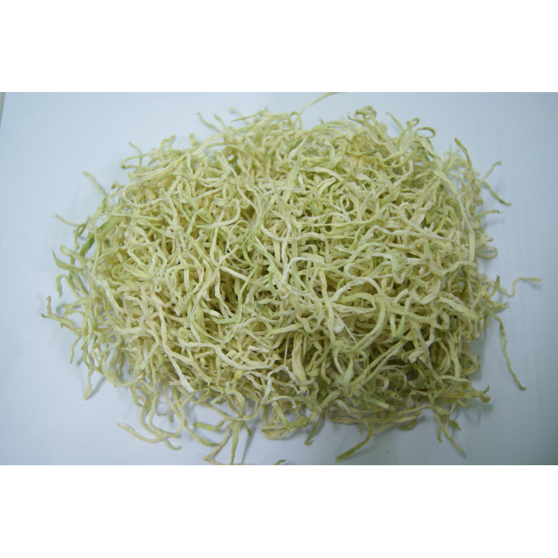 100g đu đủ xanh thái lát, thái sợi sấy khô dùng làm nộm, xào, dưa món, cho thỏ ăn
