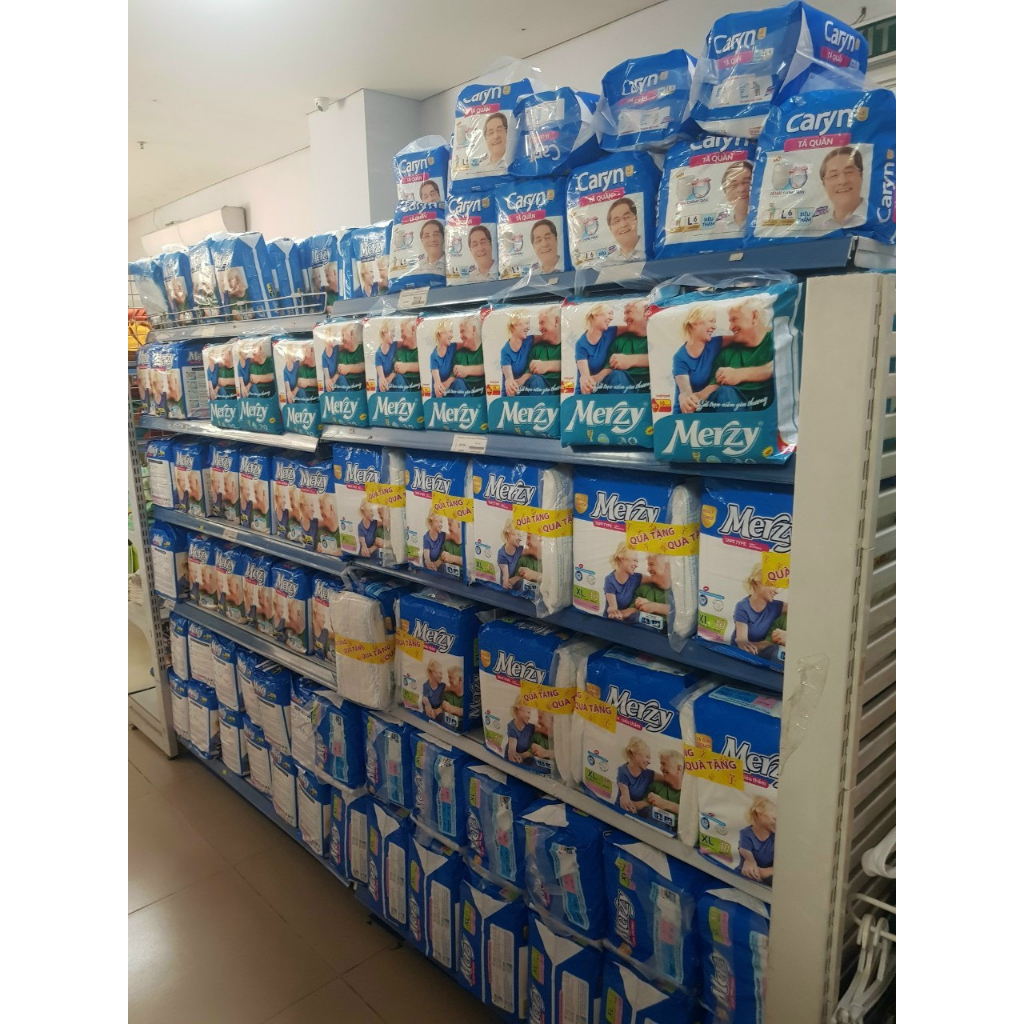 Tấm đệm lót Merzy, lót người già, tấm lót người lớn Merzy siêu thấm. khô thoáng, 3 lớp thoáng khí chống hăm