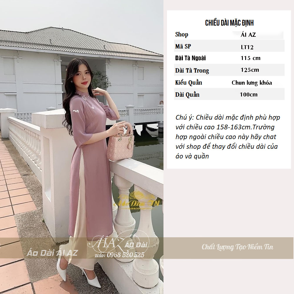 BigSize Áo Dài Cách Tân Nữ Dáng Suông Thủ Công LT12