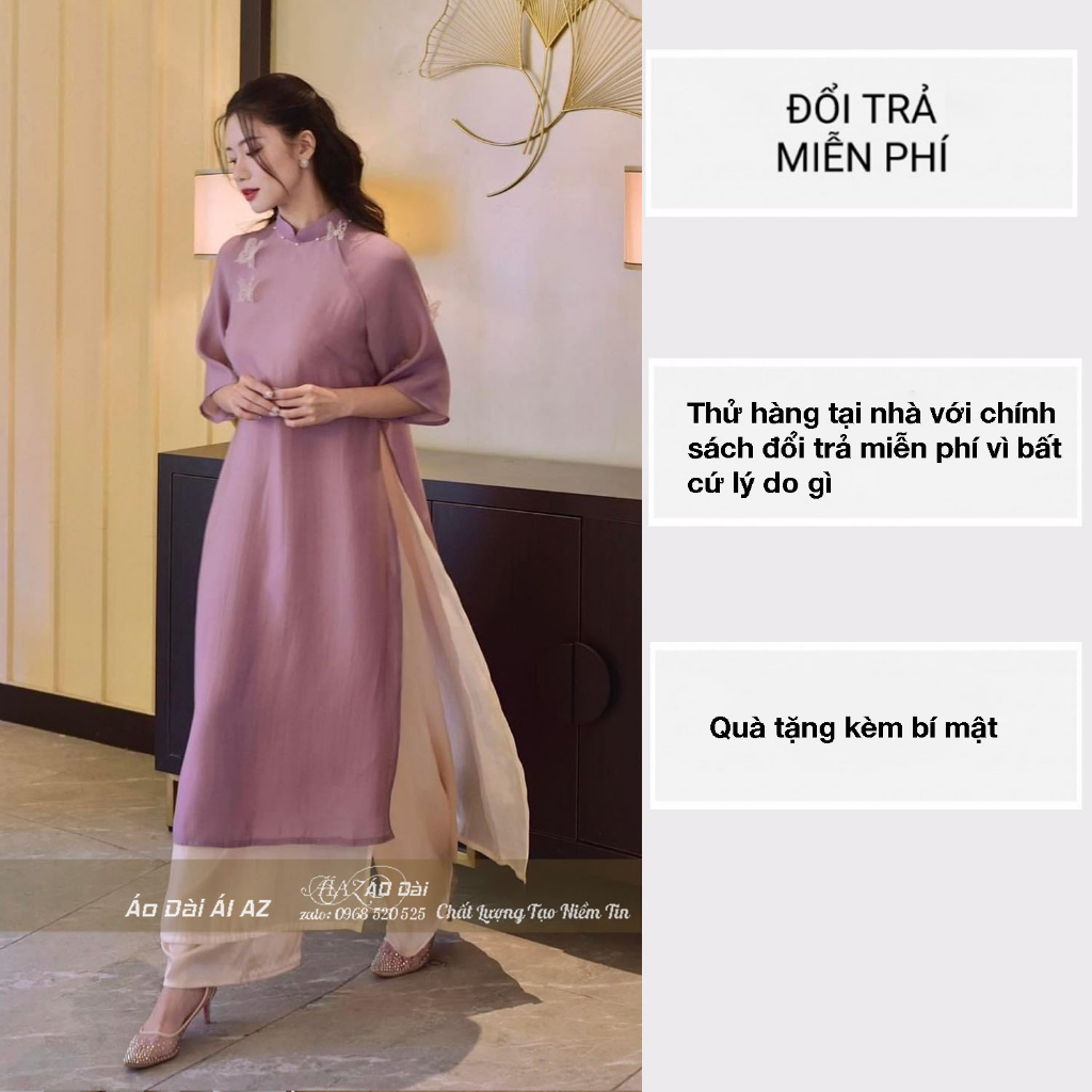 BigSize Áo Dài Cách Tân Nữ Dáng Suông Thủ Công LT12